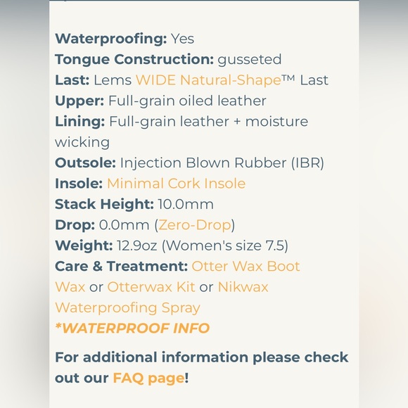 Lems Waterproof Leather Boulder Boot Weathered Unisex Umber Size 9 - Picture 4 of 16